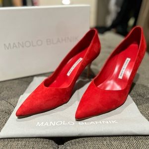 Authentic Red Manolo Blahniks, size 40